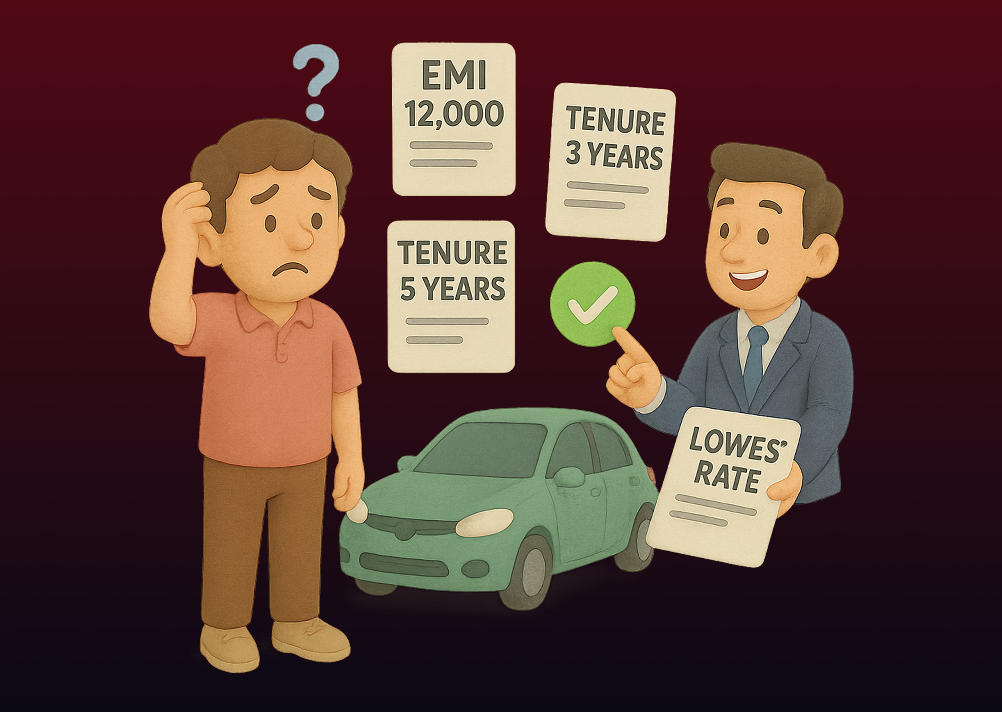 Choosing the right car loan is confusing image